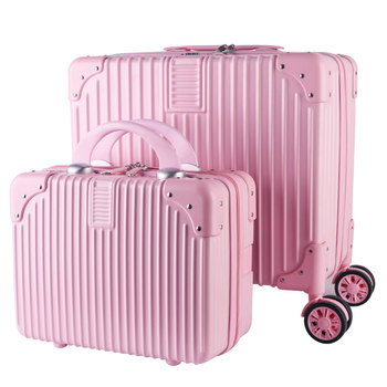 Student cute mini suitcase 16-inch small trolley case 18-inch small fresh fresh suitcase retro boarding case for women