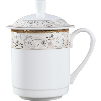 Jingdezhen ຊາຈອກ ceramic ກັບ lid ກະດູກຈີນຈອກນ້ໍາຂະຫນາດນ້ອຍສີຟ້າແລະສີຂາວ porcelain ຫ້ອງການປະຊຸມຂອງປະທານແຫ່ງການປັບແຕ່ງຈອກ