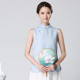 váy Republic of China phụ nữ gió của trong tay sườn xám áo khoác bông gió Trung Quốc nàng thơ Thiền trà nghệ thuật nghệ thuật quần áo 630