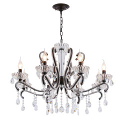 American-Style Simple Crystal Living Room Lamp, European-Style Wrought Iron Candle Chandelier, Modern Bedroom, Dining Room, Clothing Store, Personalized Lighting