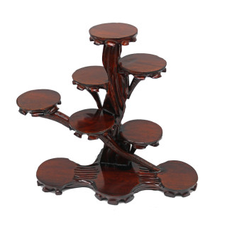 Solid wood root carving base flower stand ornaments vase potted plants