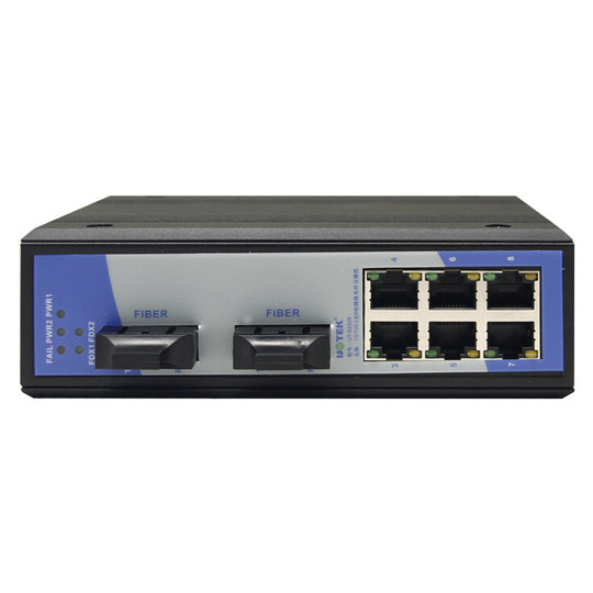 Yutai 2 оптический 6 электрический промышленный сетевой оптоволоконный коммутатор 100M Ethernet-приемопередатчик UT-62206