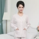 Cotton phụ nữ mỏng phần áo len dài tay nút áo đơn mảnh áo cotton nhà quần áo sống đồ ngủ kích thước lớn