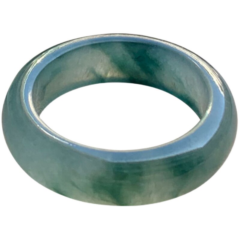 Jewelry laokeng ice species artistic conception floating flowers live broadcast jade finger ring