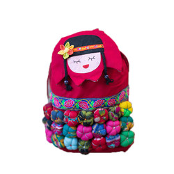 Yunnan Ethnic Style Backpack Handmade Fabric Ethnic Style Bag Cute Girl Bag Shoulder Children's School Bag Casual Bag