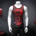 Mùa hè 2018 phong cách mới nam vest vest cá tính rỗng thoáng khí thể thao vest in áo không tay mỏng áo thun 3 lỗ nam Lót
