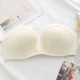 Đồ lót quây nữ không có vòng thép tập hợp chống trượt trên hỗ trợ ngực dính mùa hè Đồ lót vô hình chống sáng bọc áo ngực