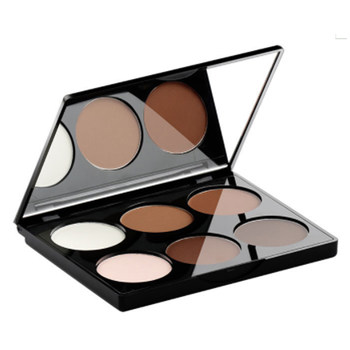 Meixier three-dimensional six-color contouring powder cake highlight shadow powder nose shadow eyebrow powder contouring palette ປະສົມປະສານສໍາລັບຜູ້ເລີ່ມຕົ້ນ