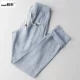 Quần linen Quần tây nam 2019 hè mới quần mỏng thẳng cotton trẻ trung và quần linen 9 quần nam - Crop Jeans