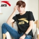 Anta tay ngắn nam chính hãng 2018 hè mới cổ tròn áo thun giản dị top chạy thể thao thoáng khí nam áo thun the thao nam adidas có cổ