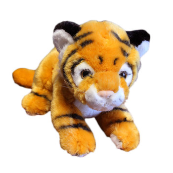 Simulated Siberian tiger plush toy doll white tiger zoo doll pillow ເສືອເດັກນ້ອຍສີຂາວ