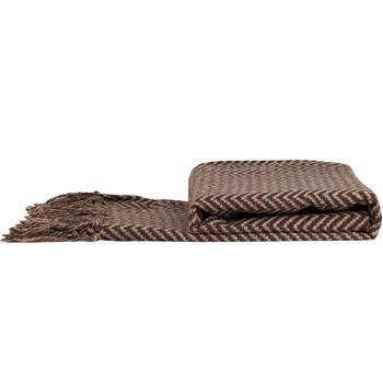 ຫ້ອງຕົວແບບ knitted tassel bedside blanket bedside blanket herringbone pattern brown sofa towel bedside flag hotel blanket