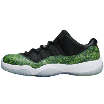 University of North Carolina Air Jordan 11 low AJ11 Green Snake low-top basketball shoes 528895-033