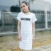Váy Adidas neo 2018 hè mới cổ tròn thoáng khí cổ điển thắt lưng thể thao CV8125 quần dài thể thao nữ Trang phục thể thao