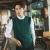 Solo vòng cổ không tay nam áo len vest vest len ​​vai cotton cotton thanh niên áo len nam áo ba lỗ tanktop nam Áo vest cotton