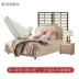 Giường ngủ Bắc Âu sang trọng phòng ngủ chính gói mềm giường đôi 1,8 mét hiện đại tối giản căn hộ nhỏ lưu trữ giường ngủ Giường vải Mỹ - Giường giá giường tầng sắt Giường