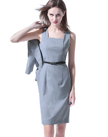 Quần USPECIAL Professional Set Summer Kinh doanh ăn mặc Grey Suit Workwear Workwear Medium-Length CV