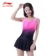 Li Ning một mảnh áo tắm nữ kiểu váy boxer áo tắm ngực nhỏ tập hợp Slim mỏng che bụng áo tắm nóng mùa xuân bảo thủ - Bộ đồ bơi One Piece