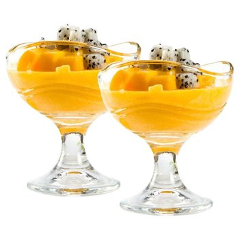 Huazhiyi Creative Ice Cream Cup Crystal Glass Dessert Cup Ice Cream Milkshake Cup Transparent Water Cup Ice Cream Juice