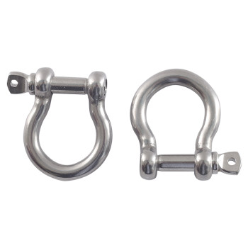 304 ສະແຕນເລດເຫຼັກກ້າ D-shaped shackle ມາດຕະຖານແຫ່ງຊາດຂະຫຍາຍ d-shaped shackle ຍົກການເຊື່ອມຕໍ່ U-shaped buckle chain fast link bow type