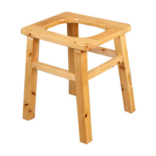 Solid wood cedar wood raised toilet stool for the disabled for the elderly