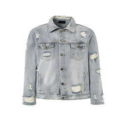 18 ໃຫມ່ Dsrcv denim jacket zipper ລ້າງຄວາມເສຍຫາຍທີ່ບໍ່ແມ່ນ mnml ເປັນຕົວແທນຂອງຊຸດໄກ່