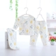 Quần áo sơ sinh nhà sư quần áo 0-3 tháng 6 mùa thu và mùa đông đồ lót trẻ em cotton sơ sinh quần áo mùa thu cho bé áo kiểu cho be gái