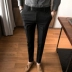Mùa thu Nam Quần âu Quần dài Hàn Quốc Slim Black Quần Quần Quý ông Gió Anh Quần Nam Kinh doanh Quần thẳng - Quần Harem quần jogger harem Quần Harem