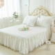 Single bed váy khăn trải giường thành viên 1,5m 1.8m bông giường bìa trượt bảo vệ ren Simmons nhóm rắn công thức - Váy Petti