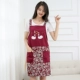 Áo dài tay dài thời trang áo chống dầu dày nấu ăn không thấm nước nhà cotton overalls chống hai lớp váy ren đồ lót nữ dễ thương