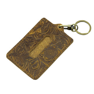 Hand-carved retro protection bag, ID bus card holder