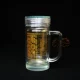 Heart Sutra Charm Crystal Cup Double Glass Men Ms Cup with Cover Filter Văn phòng kinh doanh Cup cách nhiệt