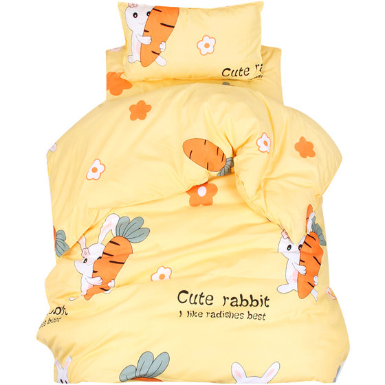 Kindergarten children's three -piece six -piece set of pure cotton kindergarten quilt quilt three -piece grinding hair nap was cotton quilt