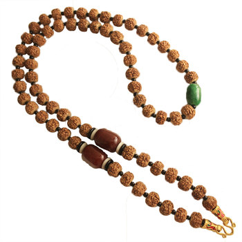 Five-Petal Nepalese Vajra Bodhi Buddha Amulet Necklace 8mm Thai Buddha Amulet Chain, Elegant Style for Men and Women, Buddha Amulet Chain