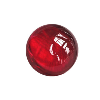 Cultured ruby bare stone flat plain round ruby pigeon blood red ring face ring pendant dual-purpose accessory stone