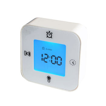 Ikea alarm clock multifunctional silent white thermometer