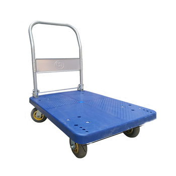 Round tube pull-in folding trolley flatbed truck push truck transport truck small trailer pull truck warehouse driver pull truck