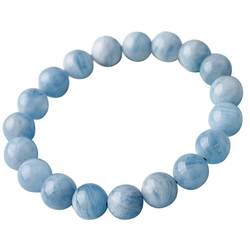 ສາຍແຂນ Aquamarine ສໍາລັບແມ່ຍິງ ice devil blue aquamarine raw stone single circle loose beads blue beads single circle beaded bracelet