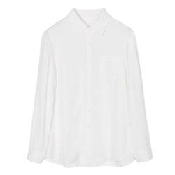 White shirt women's high-end 2024 early spring new loose casual small Korean style spring shirt uniform top