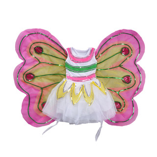 Girls butterfly performance costume with wings and insect flying dance costume