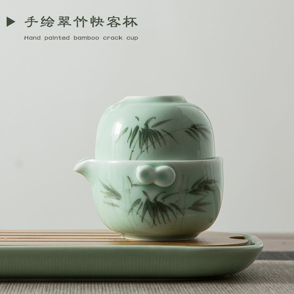 洛威 景德镇制 汝窑白瓷快客杯 天猫优惠券折后￥19包邮（￥49-30）2款可选