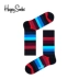 Happy vớ cotton vớ xuân và hè nhiều màu tùy chọn nam nữ đôi màu phù hợp với vớ dài cotton sọc cổ điển - Vớ bông tất  cao cổ Vớ bông
