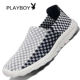 Giày vải mùa hè Playboy nam dệt một bàn đạp lười giày Phiên bản Hàn Quốc của giày thông thường thoáng khí Giày cũ Bắc Kinh - Plimsolls