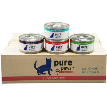 PurePaws Piaoshi Hair Removal Ball/Tuna Stock Cat ກະປ໋ອງ Cat ກະປ໋ອງ ອາຫານວ່າງ 6 ກະປ໋ອງ ມີຫຼາຍລົດຊາດ ສາມາດໃຊ້ໄດ້