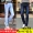 Mùa hè mỏng stretch nam jeans nam casual slim feet quần Hàn Quốc phiên bản của xu hướng của đen thẳng quần dài