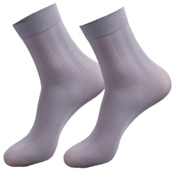 Langsha men's short stockings ultra-thin mid-calf black and white breathable socks summer business ice silk pairs of men's socks