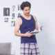 Top melon cotton nguyên chất nam màu rắn nhà giản dị đơn giản chạm đáy vest mùa xuân và mùa hè đồ ngủ nhà hàng đầu đồ lót nữ cao cấp