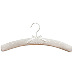 Lily clothes hanger pastoral style high quality hand embroidered fabric sponge clothes support simple clothes hanger clothes support