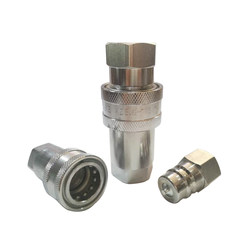 KZE hydraulic quick connector carbon steel open and close type oil pipe quick connector injection molding machine self-sealing high pressure quick connector