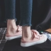 Mùa hè 2018 mới nhỏ giày trắng nữ giày vải phiên bản Hàn Quốc của sinh viên hoang dã Harajuku ulzzang không gót nửa kéo giầy chạy bộ nữ Plimsolls